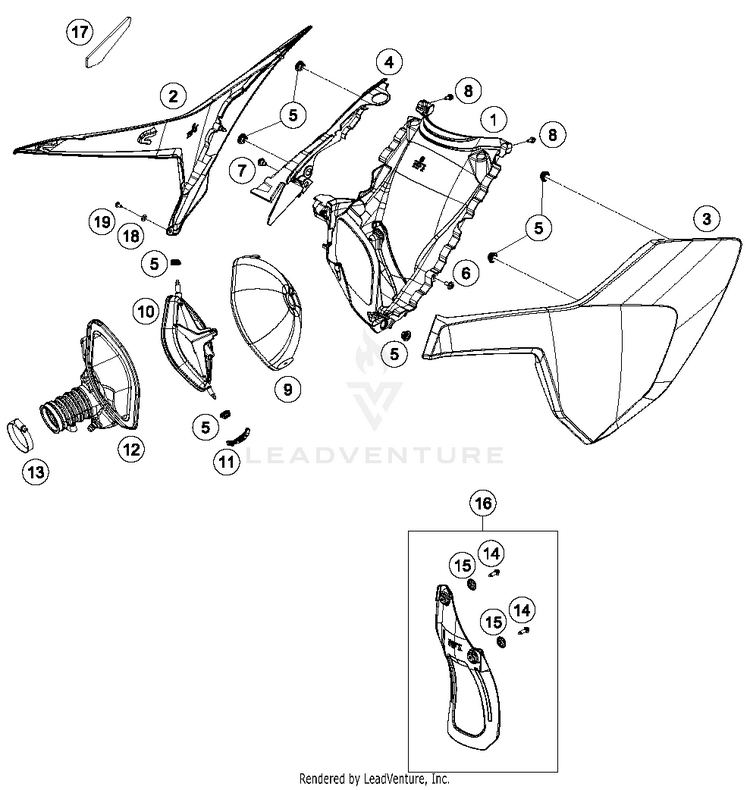 Air Filter FS 450 CHASSIS - 2018 Schematic