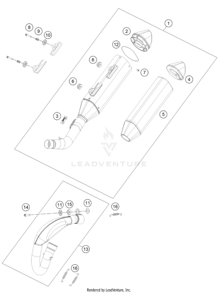 Exhaust System FS 450 EU CHASSIS - 2023 Schematic