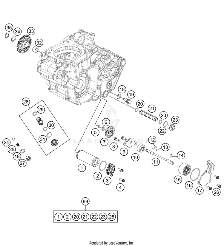 Lubricating System FC 450 Engine - 2021 Schematic