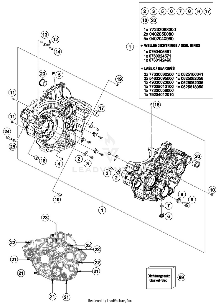 Engine Case FX 350 ENGINE - 2019 Schematic