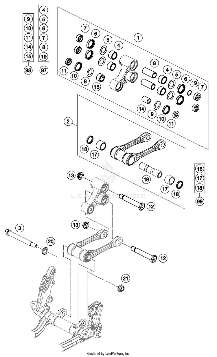 Pro Lever Linking FX 350 CHASSIS - 2019 Schematic