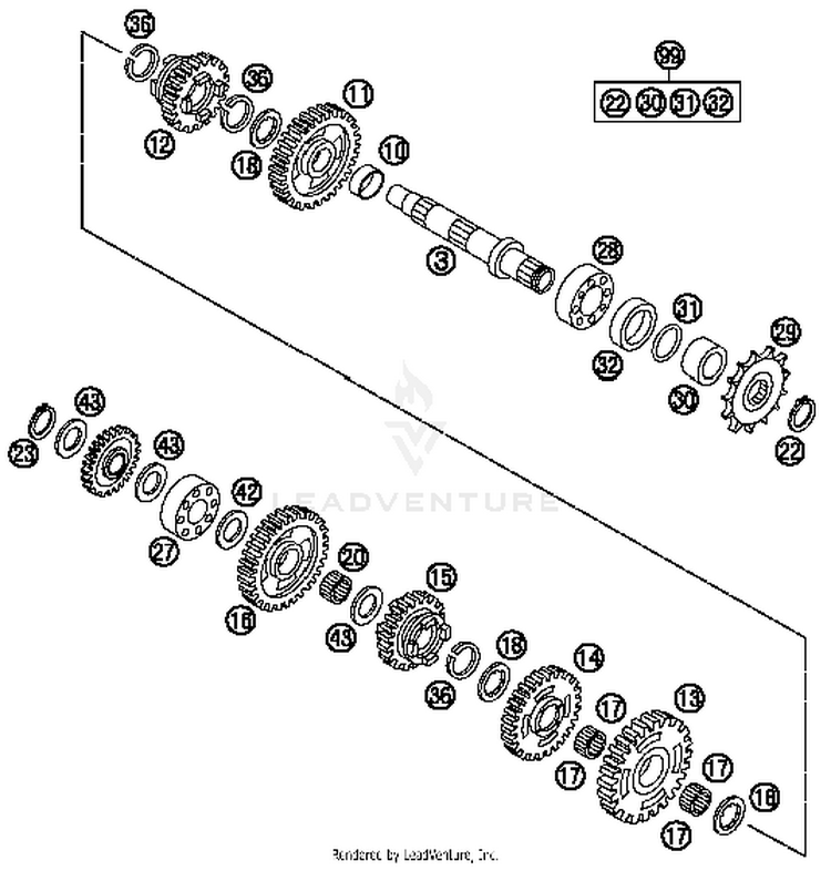 Transmission Ii - Countershaft TC 85 ENGINE - 2016 Schematic