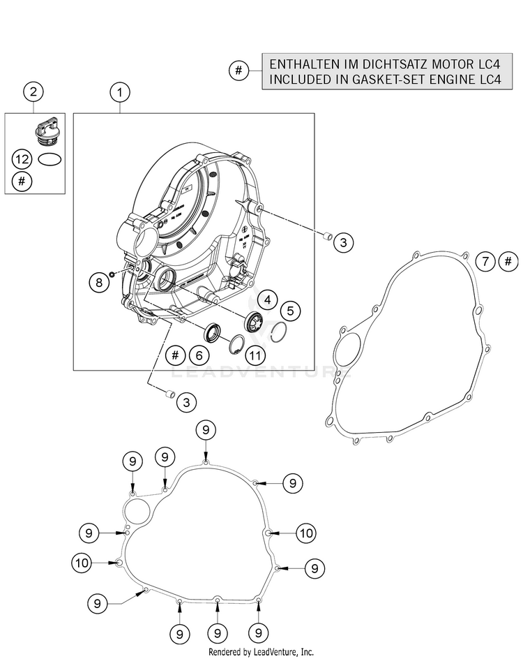 Clutch Cover 701 FE/FS US ENGINE - 2021 Schematic