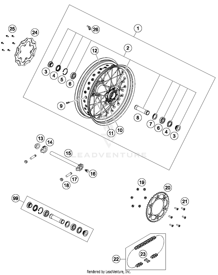 Rear Wheel FS 450 CHASSIS - 2018 Schematic