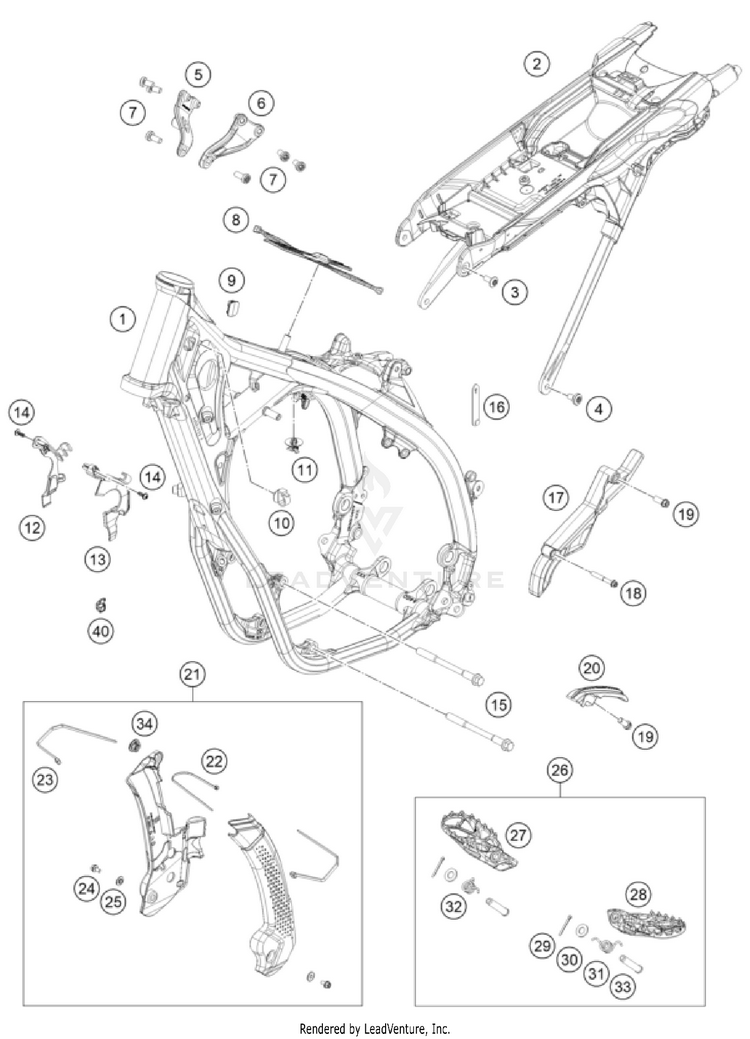 Frame FE 450 CHASSIS - 2025 Schematic