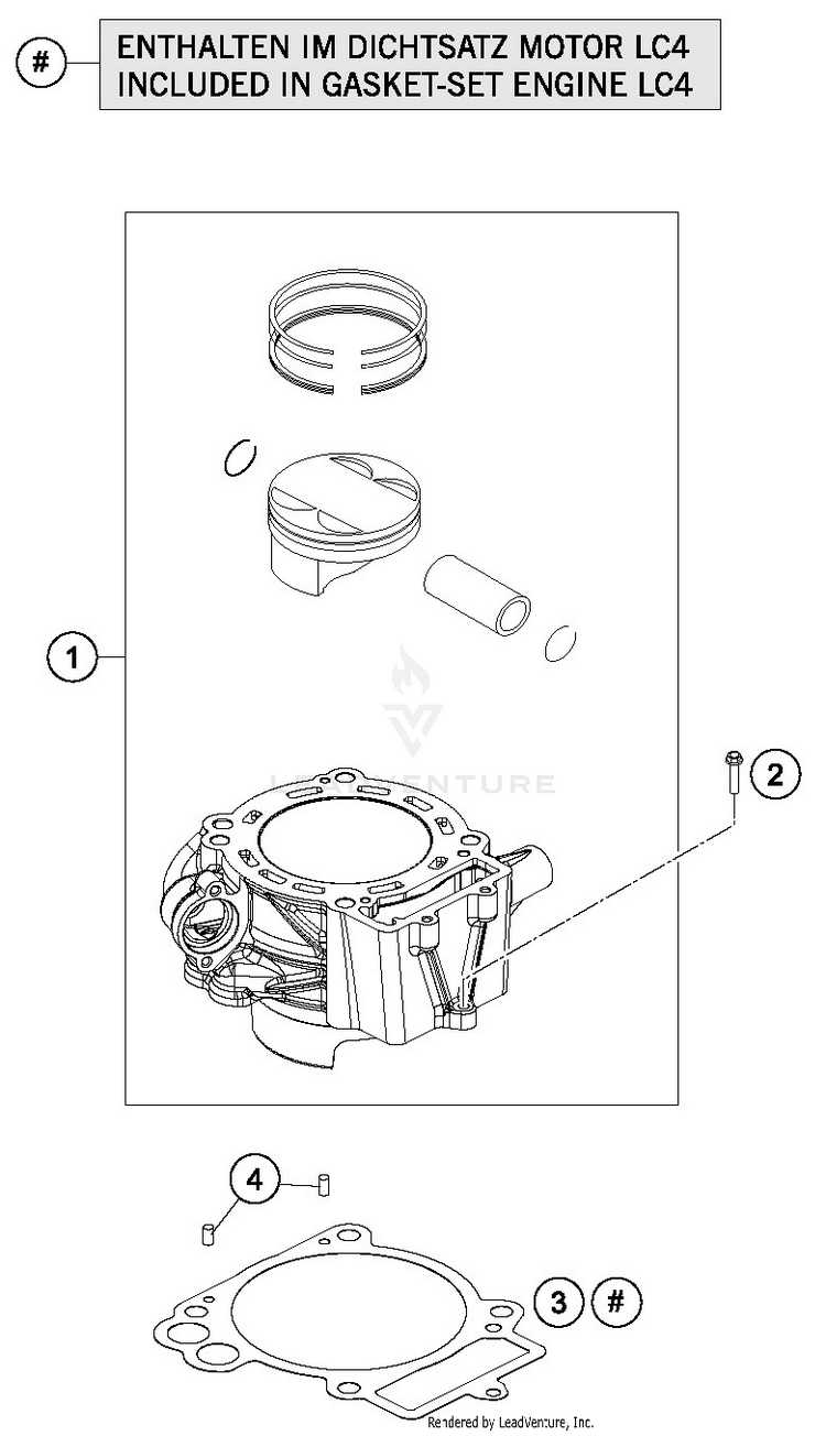 Cylinder 701 ENDURO ENGINE - 2016 Schematic