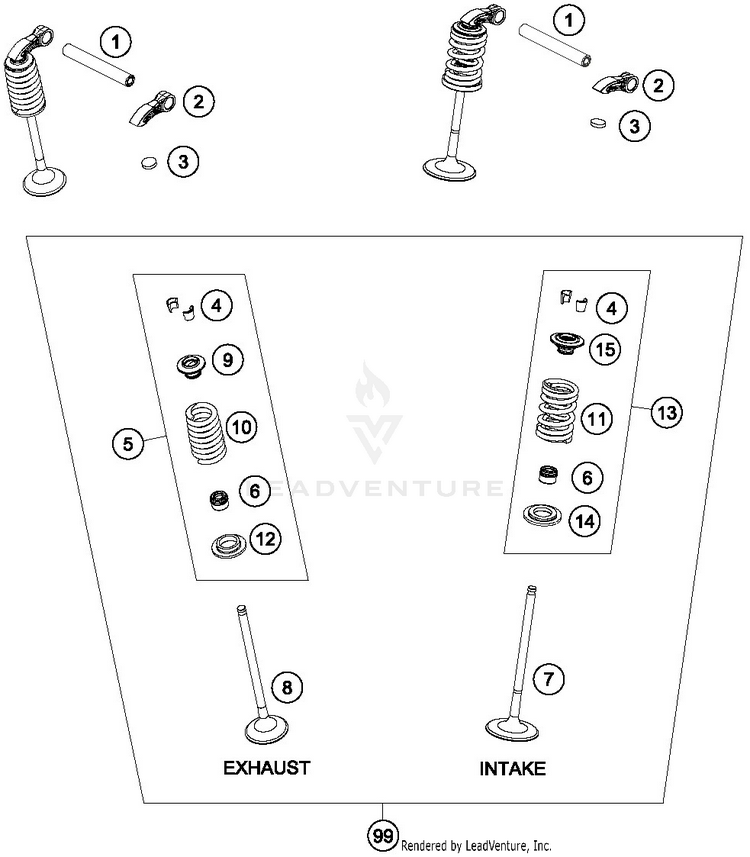 Valve Drive FC 250 ENGINE - 2019 Schematic