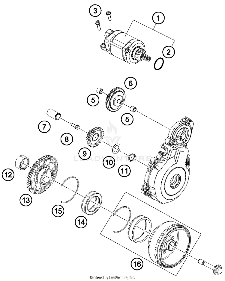 Electric Starter FE 350S ENGINE - 2016 Schematic