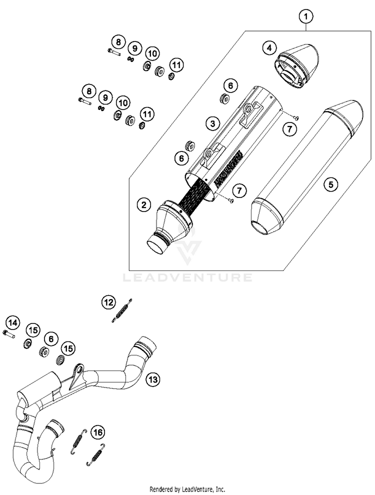 Exhaust System FC 350 CHASSIS - 2016 Schematic