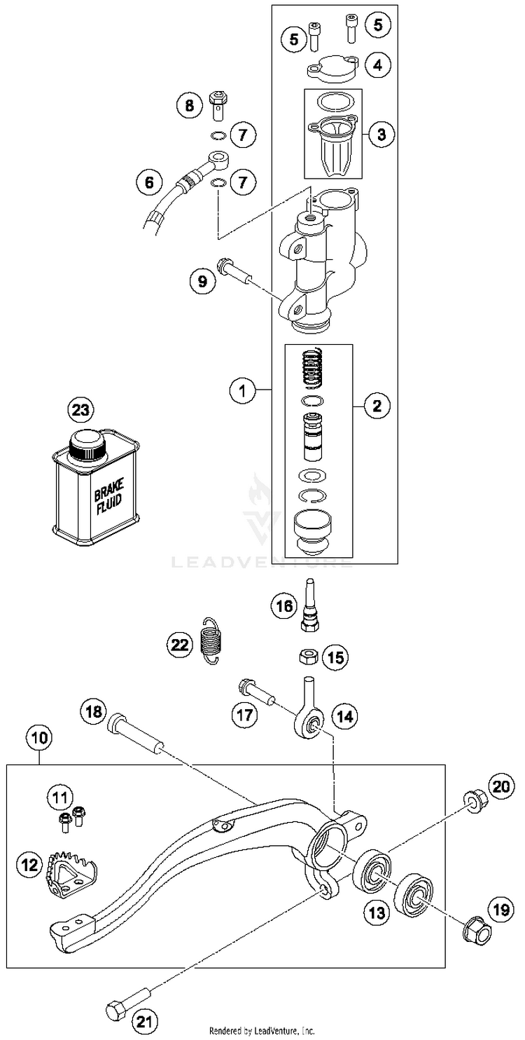 Rear Brake Control TC 85 CHASSIS - 2014 Schematic