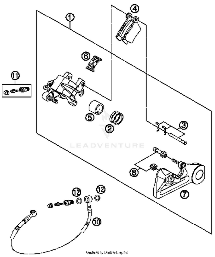 Brake Caliper Rear FE 501S CHASSIS - 2015 Schematic