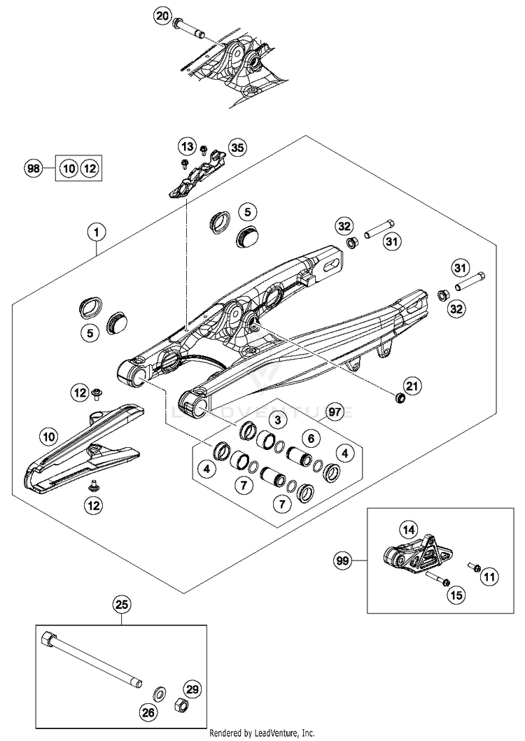 Swing Arm TC 65 CHASSIS - 2018 Schematic