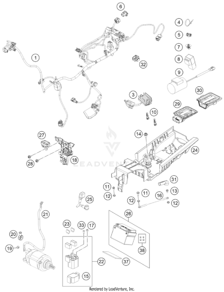 Wiring Harness TX 300 CHASSIS - 2025 Schematic