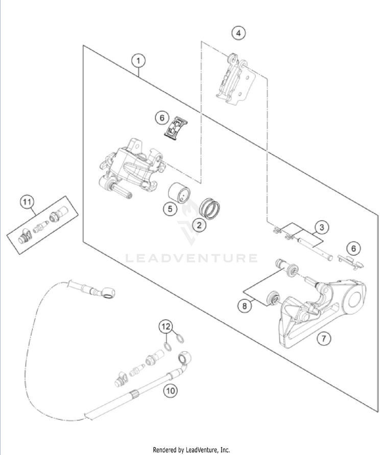Rear Brake Caliper FS 450 CHASSIS - 2024 Schematic
