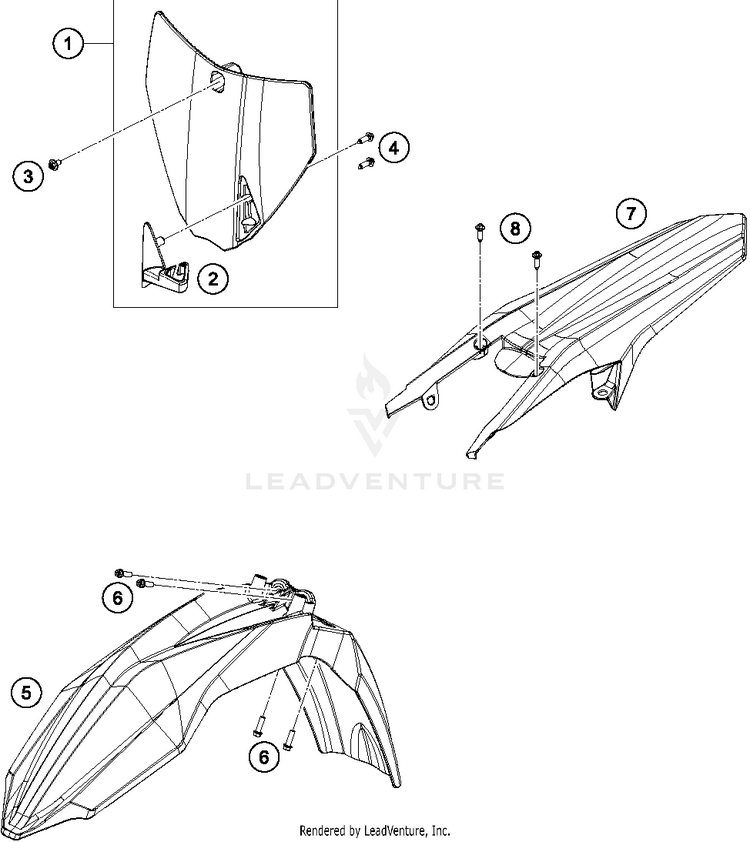 Mask, Fenders FC 450 CHASSIS - 2014 Schematic