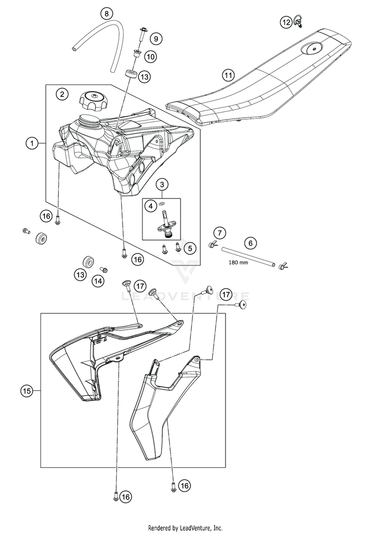 Tank, Seat TC 50 CHASSIS - 2020 Schematic