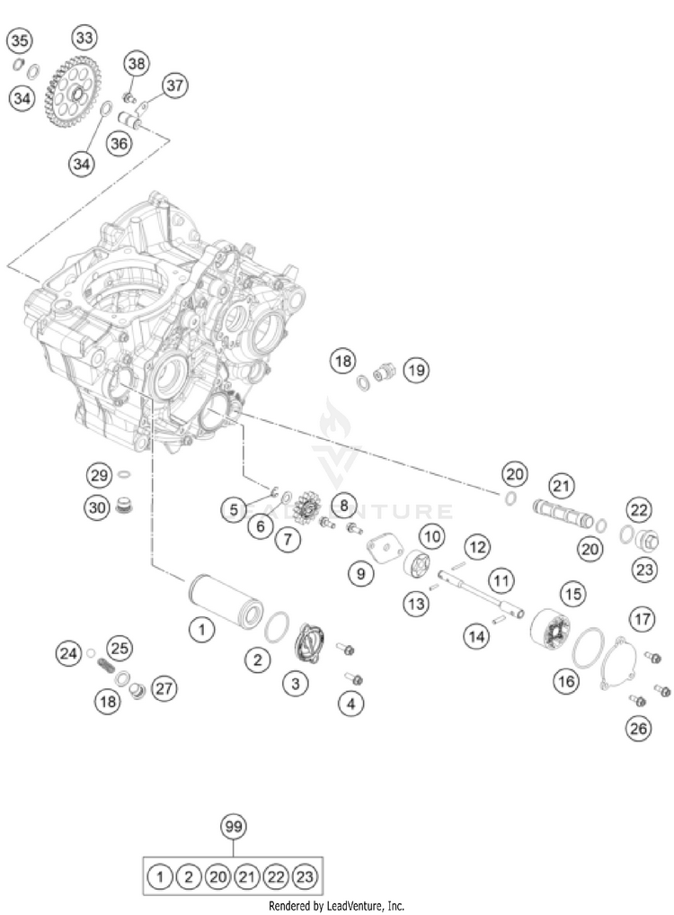 Lubricating System FC 250 Engine - 2023 Schematic
