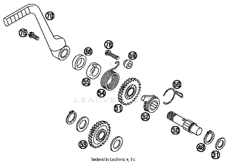 Kick Starter TC 85 ENGINE - 2017 Schematic