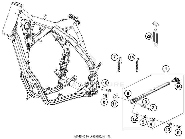 Side / Center Stand TE 300 CHASSIS - 2014 Schematic