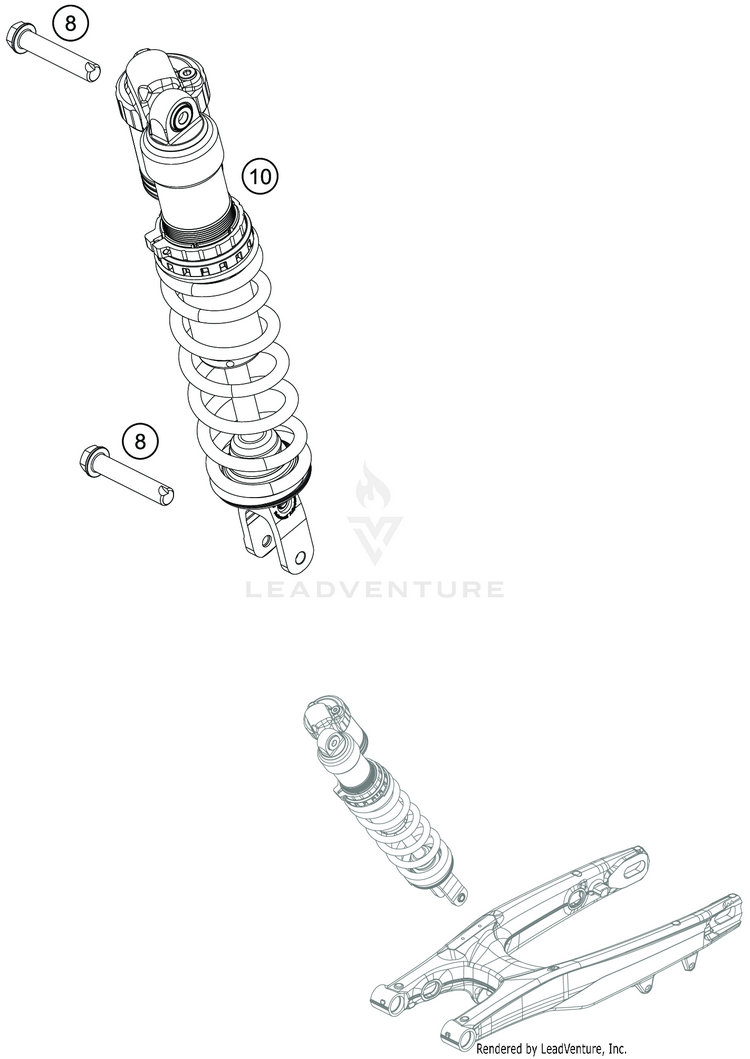 Shock Absorber FE 350 CHASSIS - 2020 Schematic