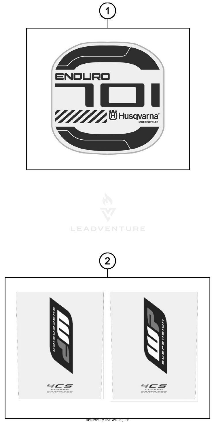 Decal 701 ENDURO CHASSIS - 2016 Schematic