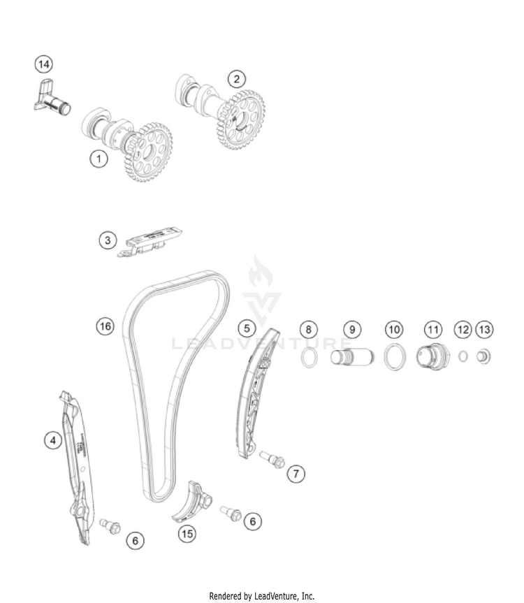 Timing Drive FC 250 Rockstar Ed. Engine - 2022 Schematic
