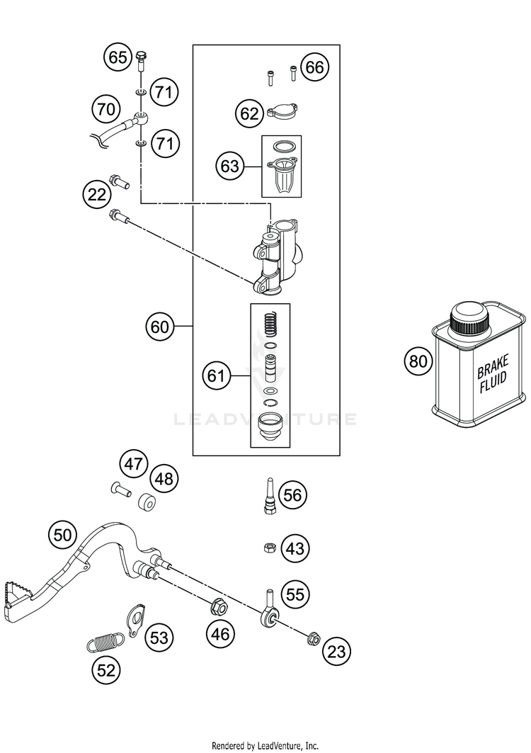 Rear Brake Control TC 50 CHASSIS - 2020 Schematic