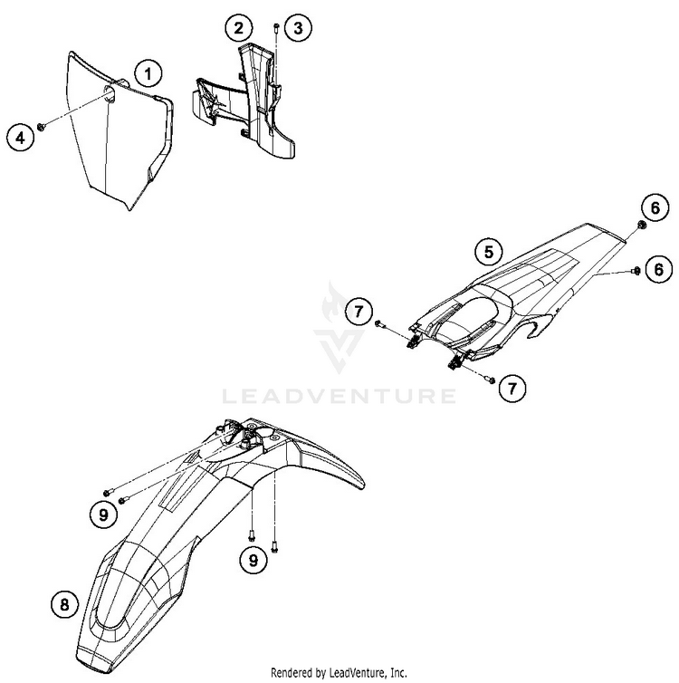 Mask, Fenders FC 250 CHASSIS - 2019 Schematic