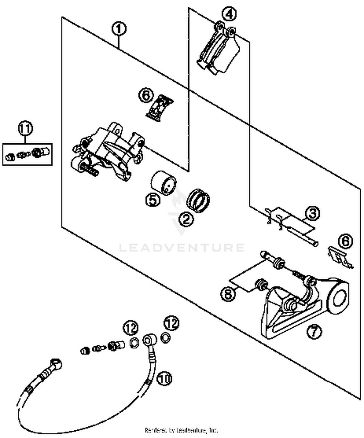 Brake Caliper Rear FC 450 CHASSIS - 2015 Schematic
