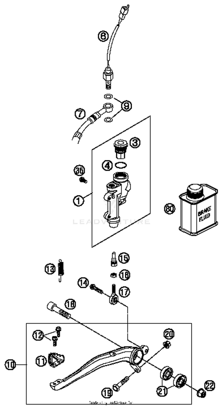 Rear Brake Control FE 501S CHASSIS - 2015 Schematic