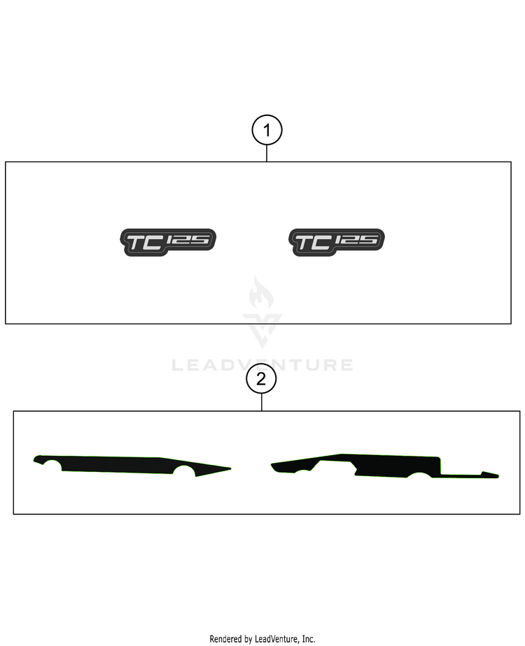 Decal TC 125 CHASSIS - 2021 Schematic