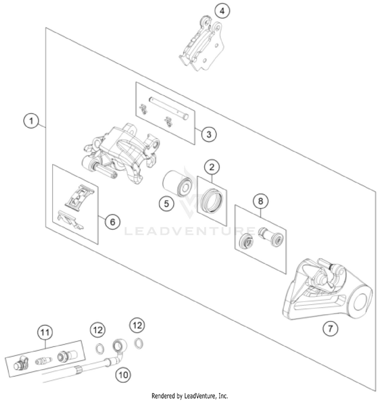 Rear Brake Caliper Schematic