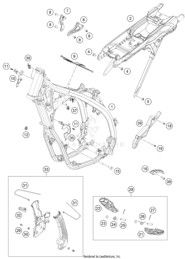 Frame FC 450 ROCKSTAR EDITION CHASSIS - 2024 Schematic