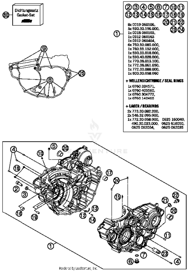 Engine Case FE 350 ENGINE - 2015 Schematic