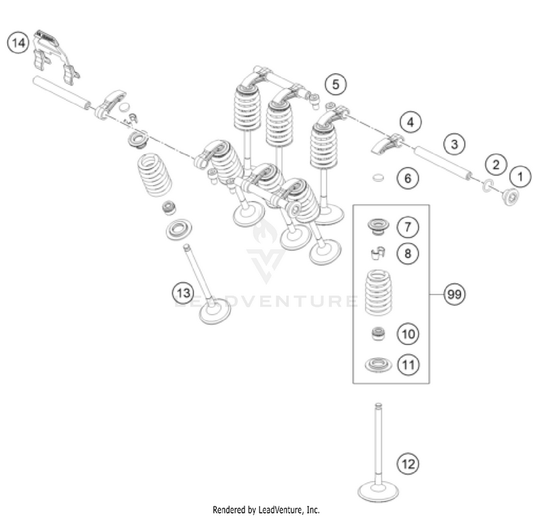 Valve Drive 901 Norden ENGINE - 2024 Schematic