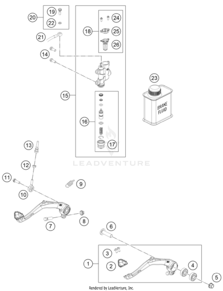 Rear Brake Control TC 65 CHASSIS - 2026 Schematic