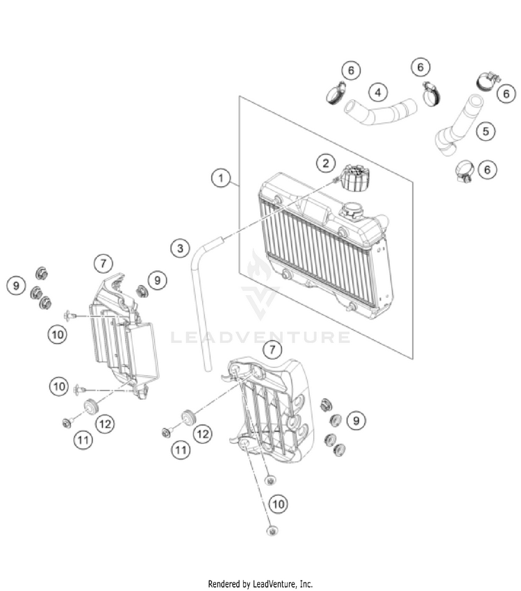 Cooling System TC 50 ENGINE - 2024 Schematic