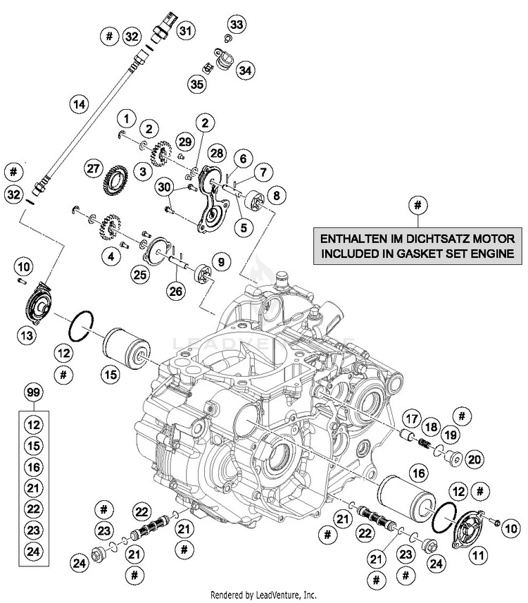 Lubricating System 701 ENDURO ENGINE - 2017 Schematic