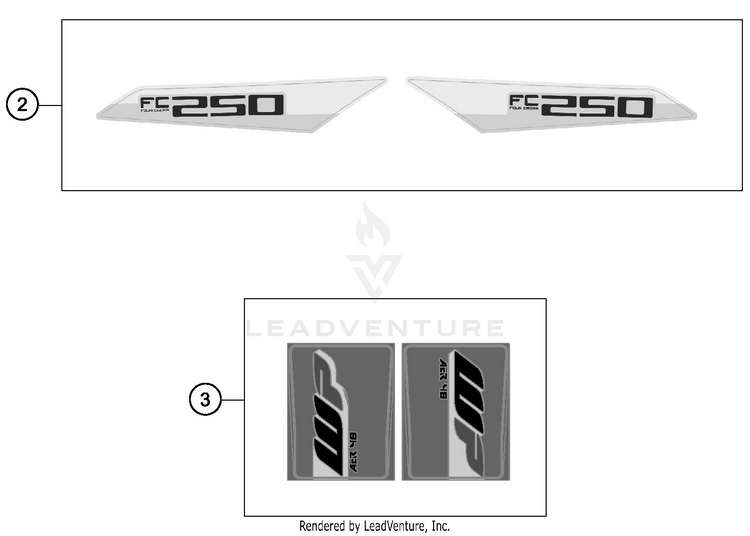 Decal FC 250 CHASSIS - 2018 Schematic