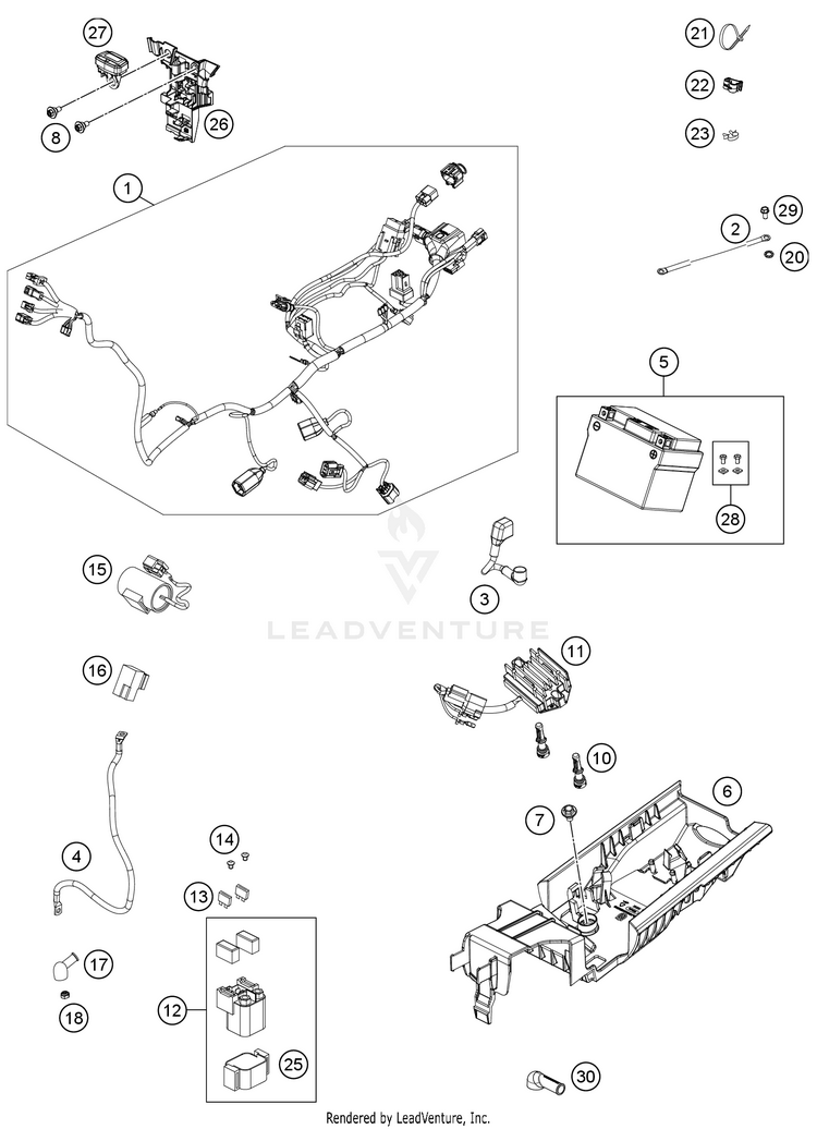 Wiring Harness FX 350 CHASSIS - 2025 Schematic