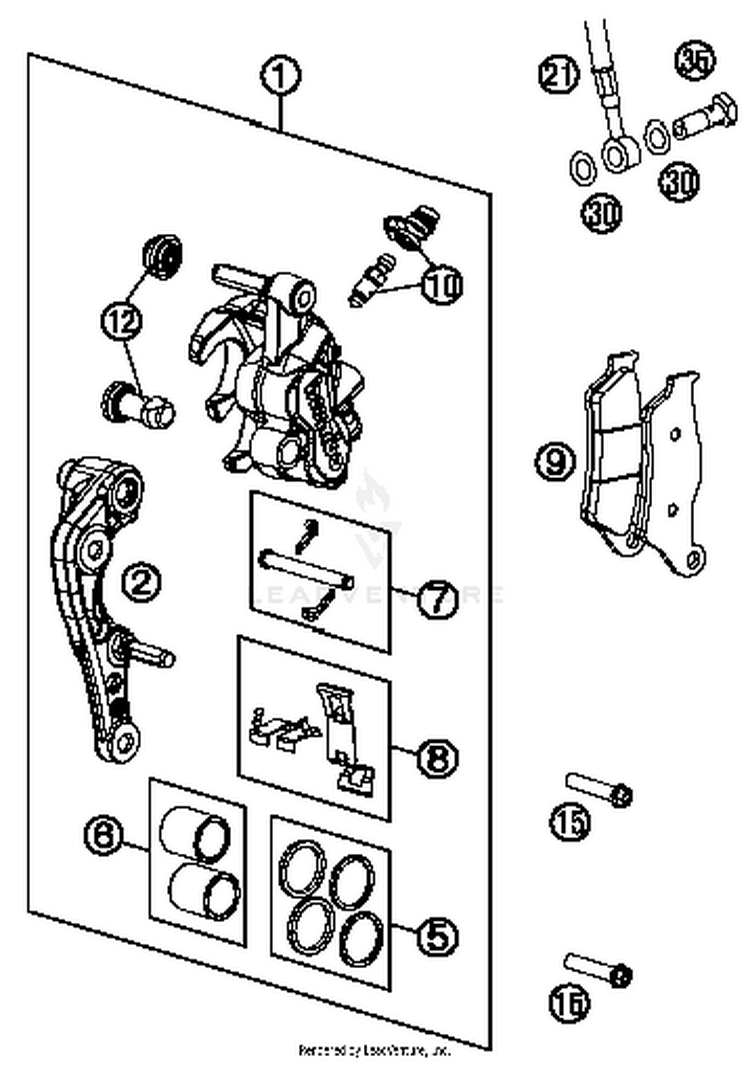 Brake Caliper Front FC 250 CHASSIS - 2017 Schematic