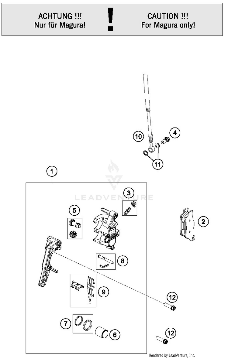 Front Brake Caliper TX 300 CHASSIS - 2019 Schematic