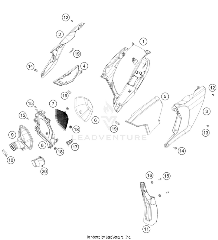 Air Filter FC 250 ROCKSTAR EDITION US CHASSIS - 2022 Schematic