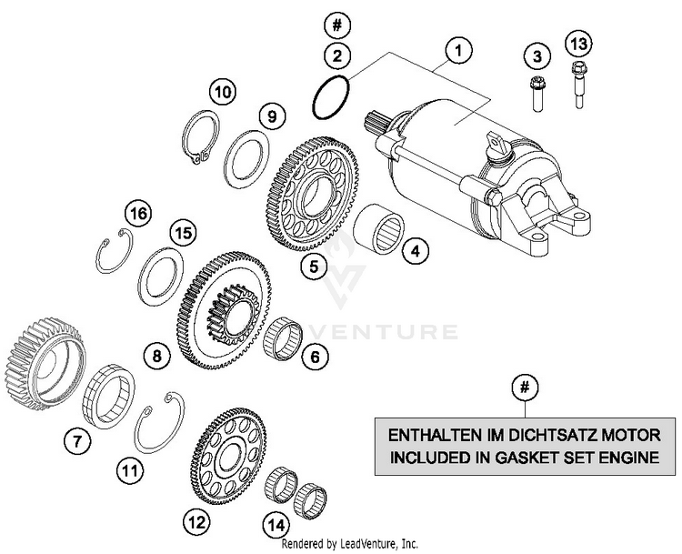 Electric Starter 701 ENDURO ENGINE - 2017 Schematic