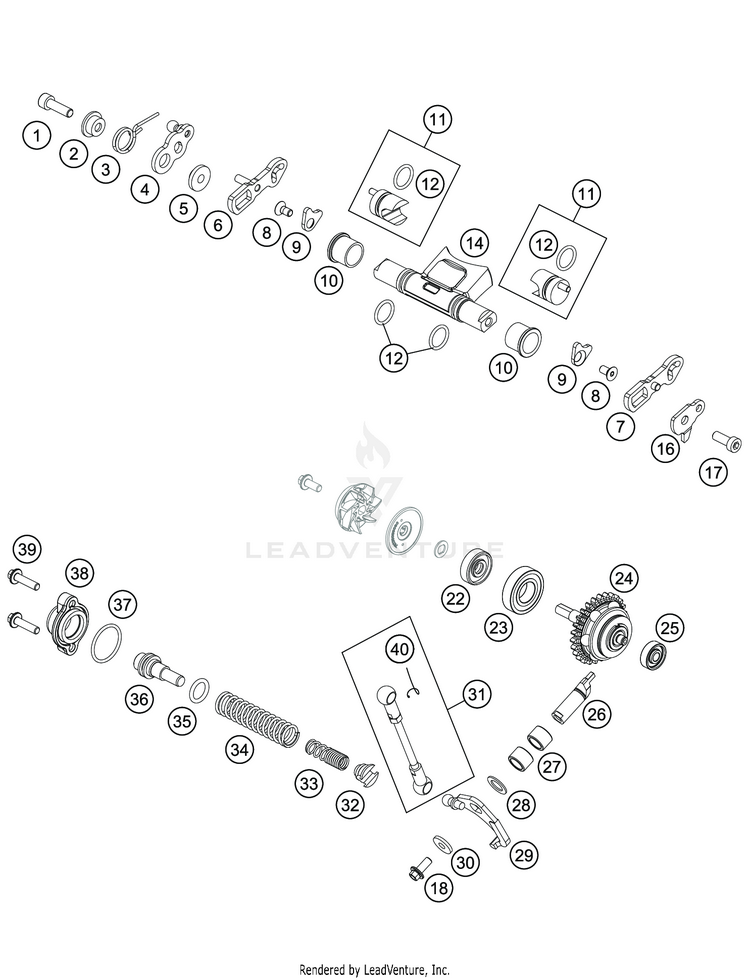 Exhaust Control TC 125 ENGINE - 2020 Schematic