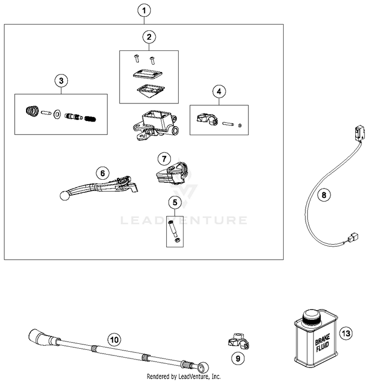Hand Brake Cylinder FE 501 CHASSIS - 2018 Schematic