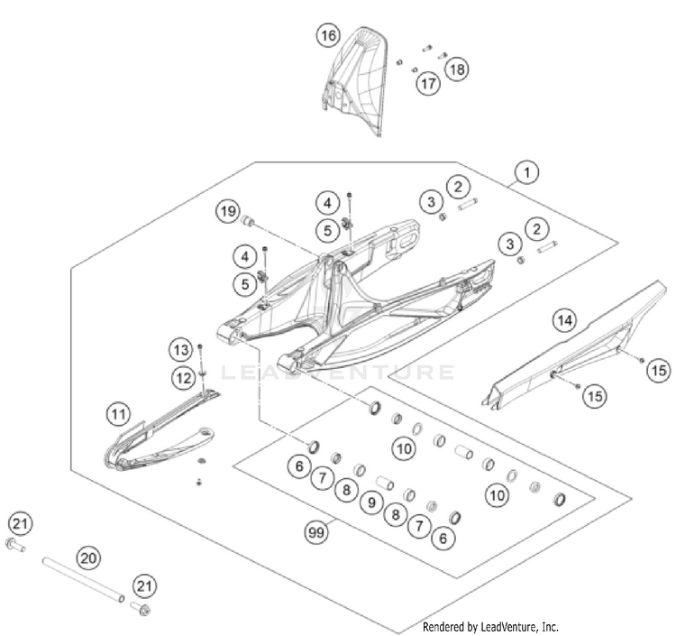 Swing Arm SVARTPILEN 801 CHASSIS - 2024 Schematic