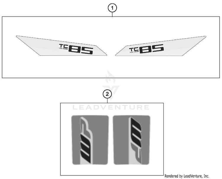 Decal TC 85 CHASSIS - 2018 Schematic