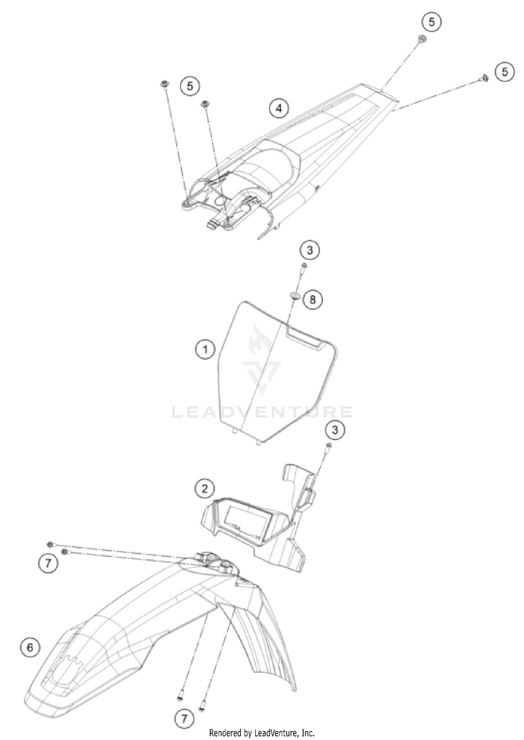 Mask, Fenders FC 350 CHASSIS - 2025 Schematic