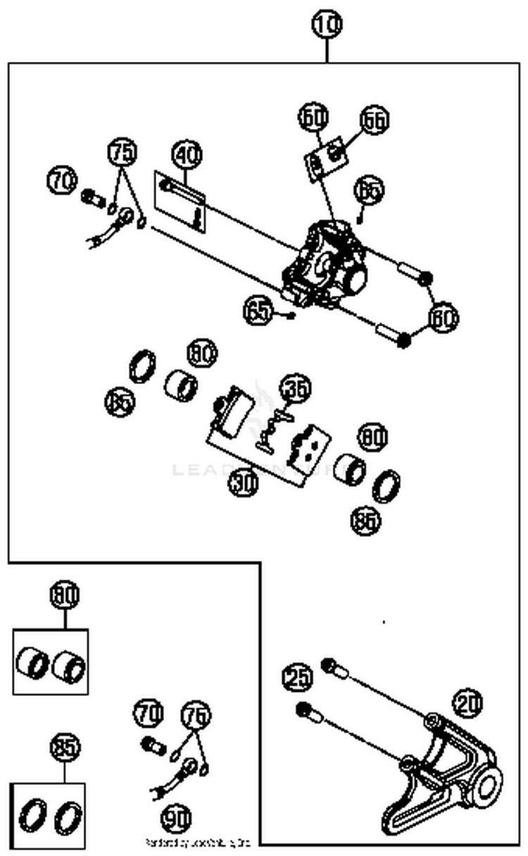 Brake Caliper Rear TC 85 CHASSIS - 2014 Schematic